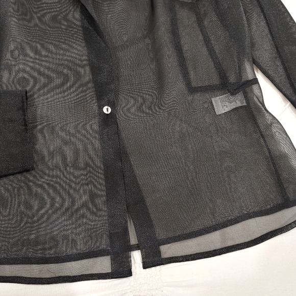 Bianca Nygard black sheer mesh dress jacket. Size 10 - Picture 9 of 13